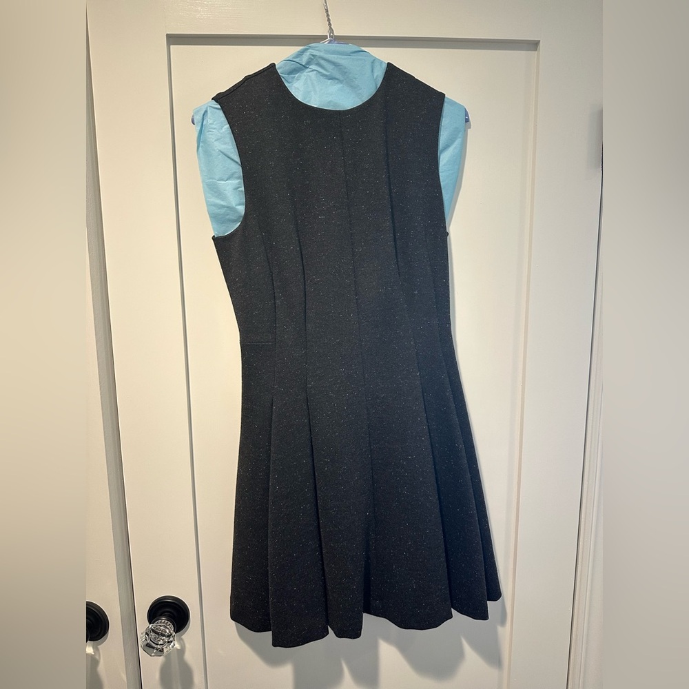 Theory Charcoal and Black Textured Dress